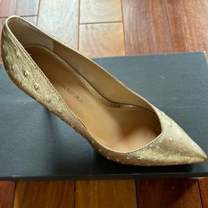 Banana Republic Gold Madison Stiletto Heel Pumps Size 7